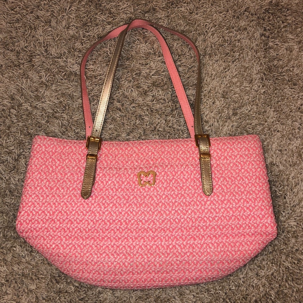 Eric Javits Pink Woven Purse